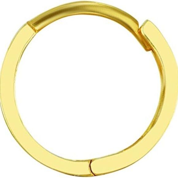 14k REAL Yellow Gold 2mm Thickness Huggie Hoops Earrings (11 x 11 mm) Real Gold - Picture 9 of 9